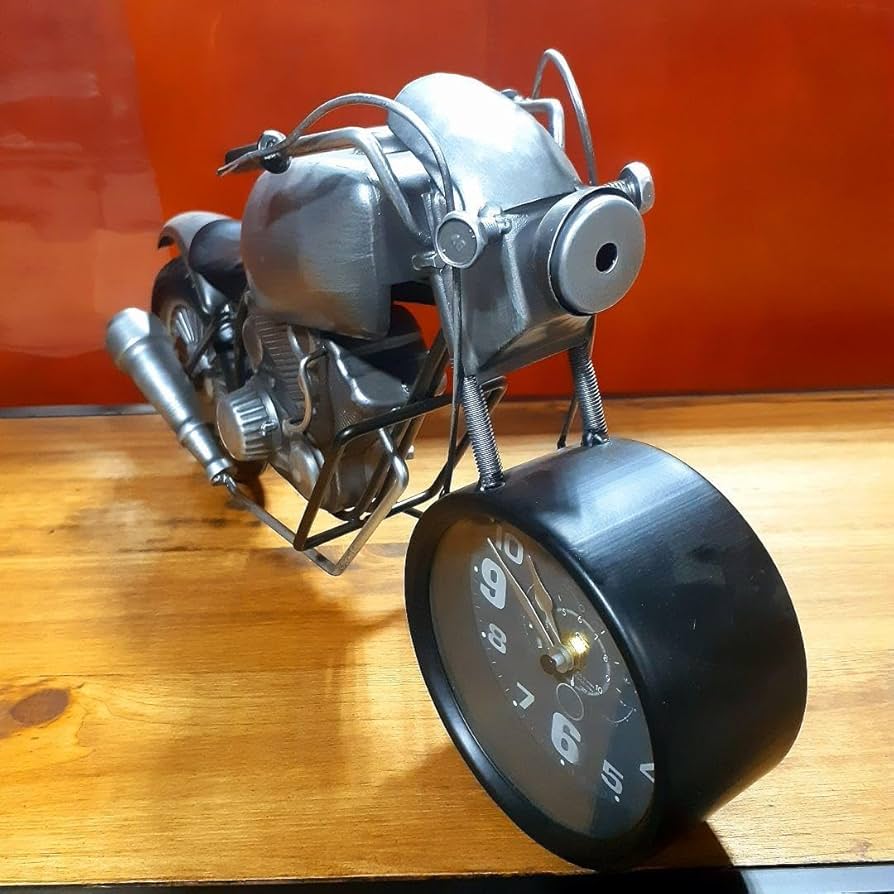 輸入雑貨アナログ『カスタムバイク置時計』ブリキ素材